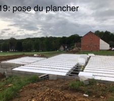 Pose du plancher rdc