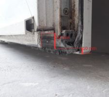 Profil de la porte d'entr&eacute;e, avec mesures des marches