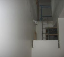 Découpe de la cloison placo