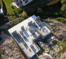 Ma&ccedil;onnerie montage des murs du RDC