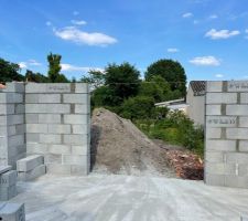 Elevation des murs de l'annexe