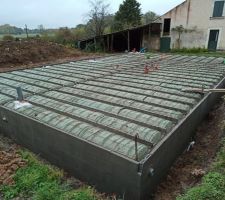Préparatifs avant le coulage de la dalle