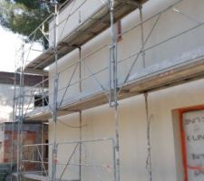 Début de la pose de la sous-couche