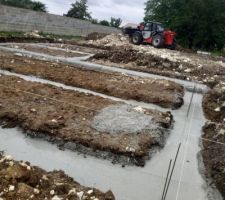 Les fondations coul&eacute;es ce matin