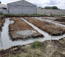 Les fondations coul&eacute;es ce matin