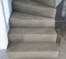 Finition escalier béton