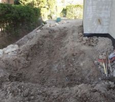 Enrochement à l'arrière et positionnement bassin de rétention - 22/06/21