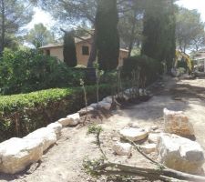 Enrochement à l'arrière et positionnement bassin de rétention - 22/06/21