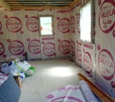 Vue de la chambre Parents sur le futur dressing et la salle de bains