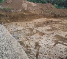 1ère étape du terrassement au Nord