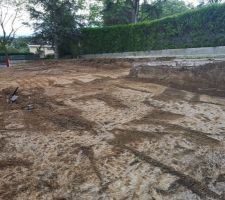 1ère étape du terrassement vue vers le OUEST