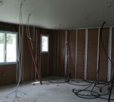 Isolation des murs, montage du plafond