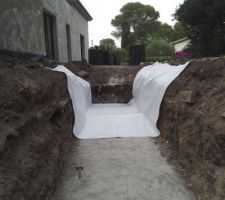 Réalisation du bassin de rétention avec ecoblocs flex graf.