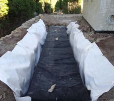 Membrane EPDM enveloppant complétement le bassin de retention - 05/07/21