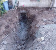 Excavation pour les eaux usées - 05/07/21