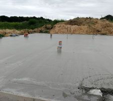 Dalle du rez-de-chaussée coulée le 05/07/2021