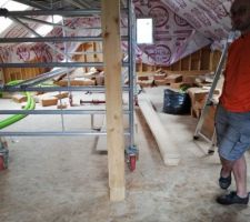 Résultat surélévation, cale sous poteau