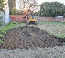D&eacute;but du terrassement.