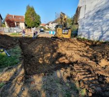 D&eacute;but du terrassement.