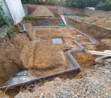 Coffrage pour la dalle du sous sol