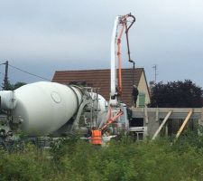 Coulage dalle étage et spa