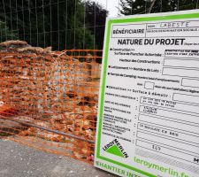 Affichage réglementaire avec travaux commencés le 7/07/2021