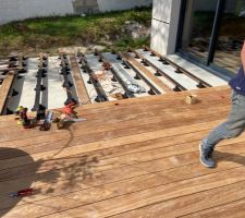 Terrasse en cours de construction