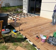 Terrasse en cours de construction