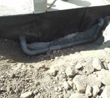 Raccordement des évacuations de terrasse au drain - 17/07/21