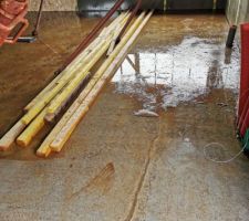Résultat d'un gros orage avant la pose des menuiseries