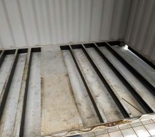 Structure du conteneur avant coulage de la dalle