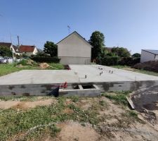 Élévation du vide sanitaire + hourdis + dalle