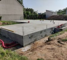 Élévation du vide sanitaire + hourdis + dalle
