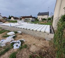 Élévation du vide sanitaire + hourdis + dalle