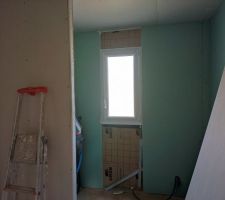 Cloison placostyl salle de bains