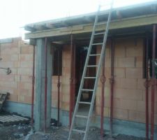 Finalisation de la dalle en béton  1er étage