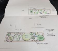 Plan du jardin fourni par le pépiniériste