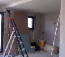 Espace cuisine avec faux plafond