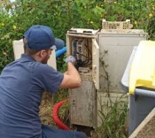 Branchement du coffret provisoire sur le réseau, par ENEDIS