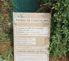 Pose du panneau de chantier le 06/08/2021 ?