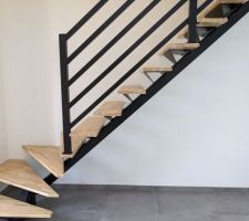 Escalier bois/acier