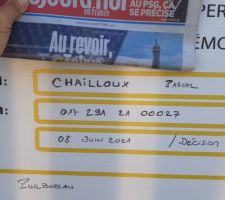 9aout2021-Panneau Travaux, avec journal du jour