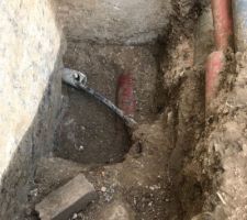 Arriv&eacute;e d?eau au niveau de la fondation