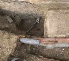 Arrivée d?eau au niveau de la fondation