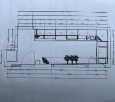Plan cuisine vue du dessus