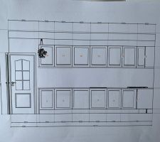Plan cuisine vue de face