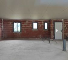 Isolant + plafond posé.