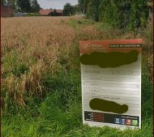 Permis de construire accordé le 16/08/21 et affiché sur le terrain le 19/08/21!!!