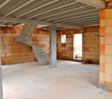 L'escalier fini et décoffré