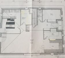 Voici le plan de mon rez de chaussée; n'hésitez pas à me donner vos avis.